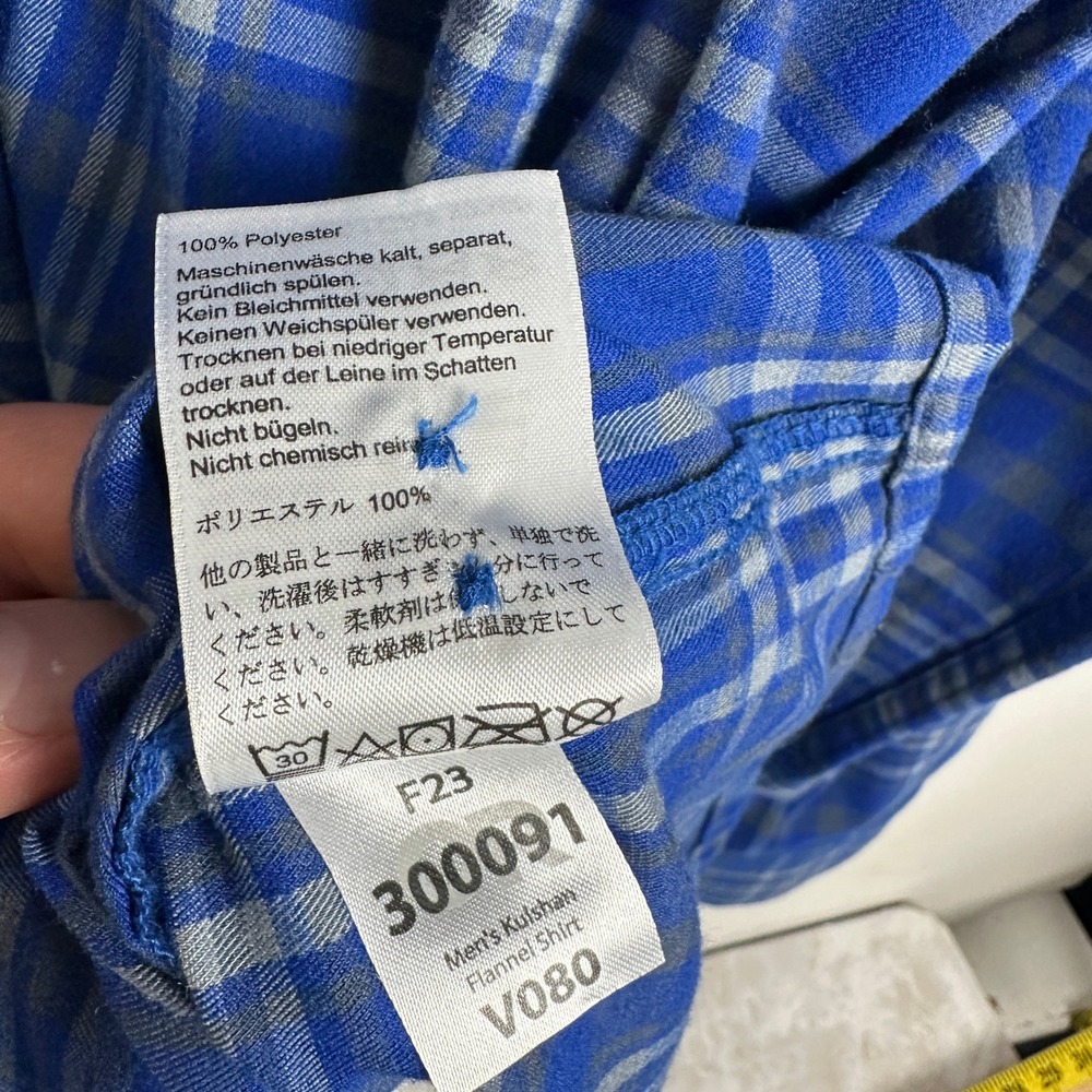 Outdoor Research Plaid Button Up Shirt Blue Hiking Men's XXL - Picture 10 of 13